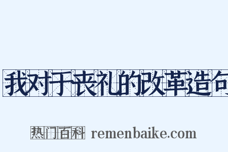 我对于丧礼的改革造句是什么意思的图片